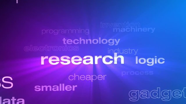 Technology and Innovation Words Loop- Seamless animation loop of various buzzwords pertaining to technology and innovation.

