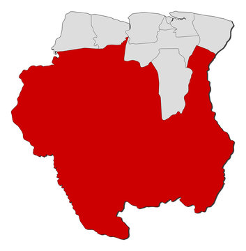 Map - Suriname, Sipaliwini