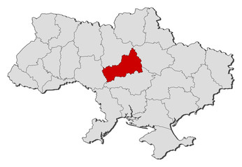Map - Ukraine, Cherkasy