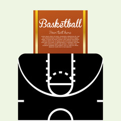 Basketballl design. sport icon. White background , vector