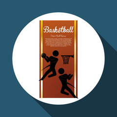 Obraz premium Basketballl design. sport icon. White background , vector