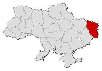 Map - Ukraine, Luhansk