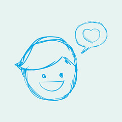 Social media design. Multimedia icon. White background , vector