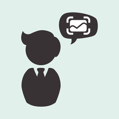 Social media design. Multimedia icon. White background , vector