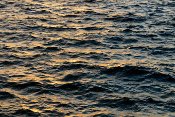 Ocean surface at sunset