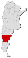 Map - Argentina, Chubut