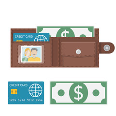 Open wallet vector