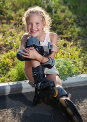 Child on roller skates
