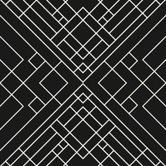 Grid black background - seamless pattern.