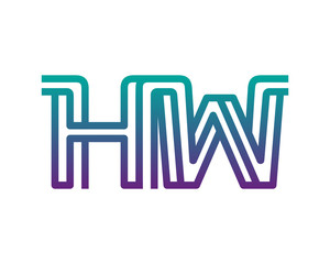 HW lines letter logo