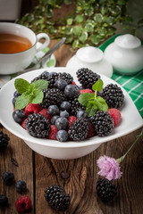 Mix of berries in a bowl.