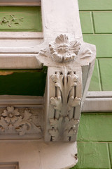 Carved stone details in a building