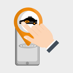 Taxi design. Transportation icon. Isolated illustration