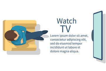 Watch TV vector