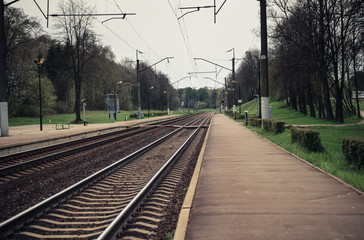 Fototapeta premium Country railway platform