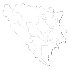 Fototapeta na wymiar Map - Bosnia and Herzegovina