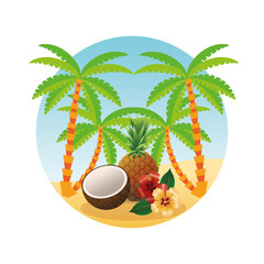 Obraz premium Summer design. Holidays icon. Colorfull illustration, vector gra