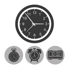 Clock design. time icon. flat illustration, vector graphic