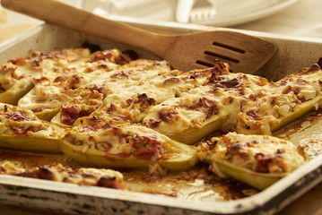  baked stuffed zucchini 