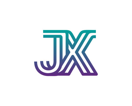 JX lines letter logo