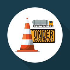 Fototapeta na wymiar Under construction design. supplies icon. road sign illustration