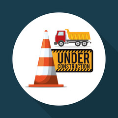Fototapeta na wymiar Under construction design. supplies icon. road sign illustration