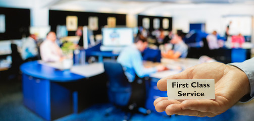 First class service for customers