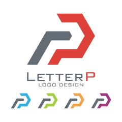 Letter P Logo Design Hexagon Concept