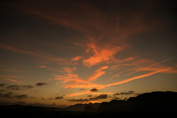 amazing sunset in Cuba
