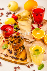 Berry fruit drinks and lemonades
