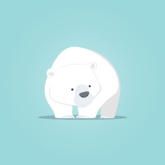 Polar bear cute cartoon, Polar bear cute character design