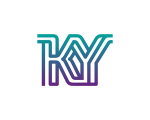 KY lines letter logo