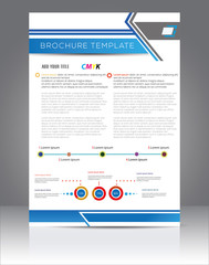 Modern style blank brochure cover template design.