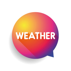 Weather icon speech bubble
