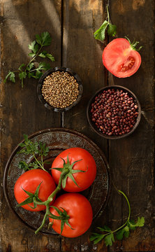 Tomatoes and legumes