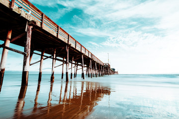 Low angle view of pier in ocean