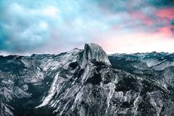 Rocky mountains and dramatic sky