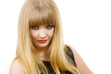 Naklejka premium Woman elegant blonde lady portrait