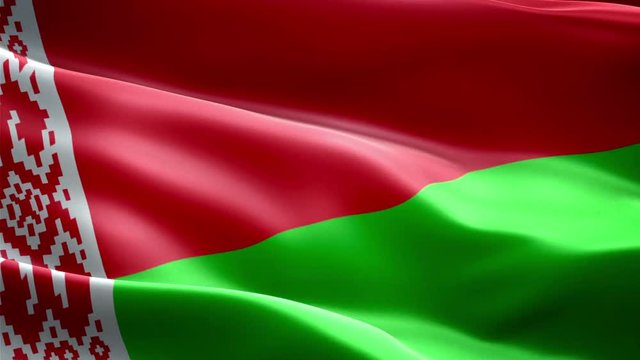 Belarus national flag. Infinite loop. New effect and different lightining.