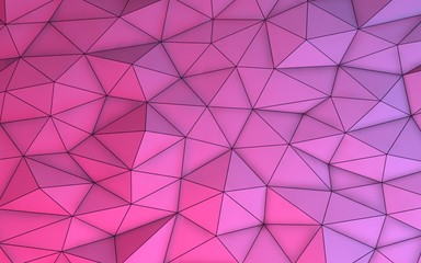 3D illustration - Pink low poly texture