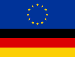 Original Europe and Germany Flag Background Design
