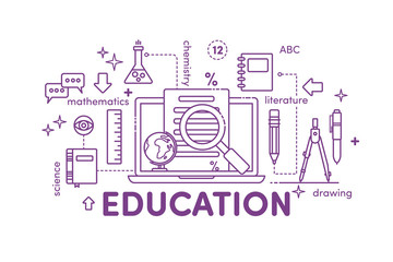 Illustration linear Education