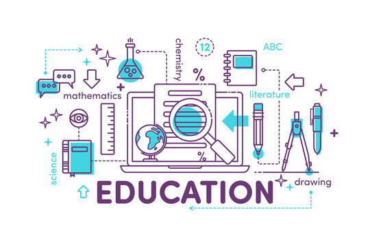 Illustration linear Education