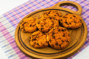 Homemade cookies on the cutting board