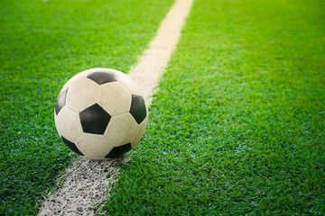 soccer ball on soccer field