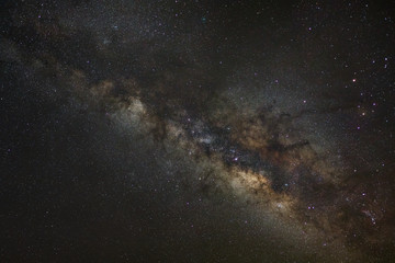 milky way galaxy, Long exposure photograph,with grain,high resol