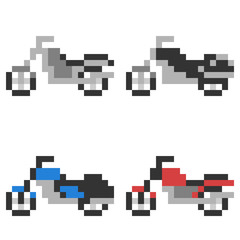 Fototapeta premium pixel art motorcycle