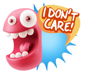 Obraz premium 3d Illustration Laughing Character Emoji Expression saying I Don