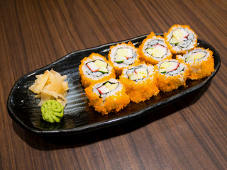 Fresh and delicious maki sushi