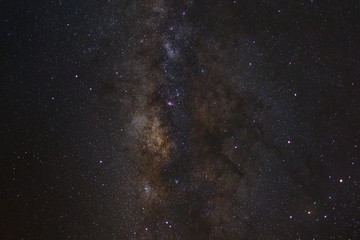 Milky Way galaxy, Long exposure photograph, with grain